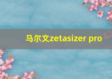 马尔文zetasizer pro